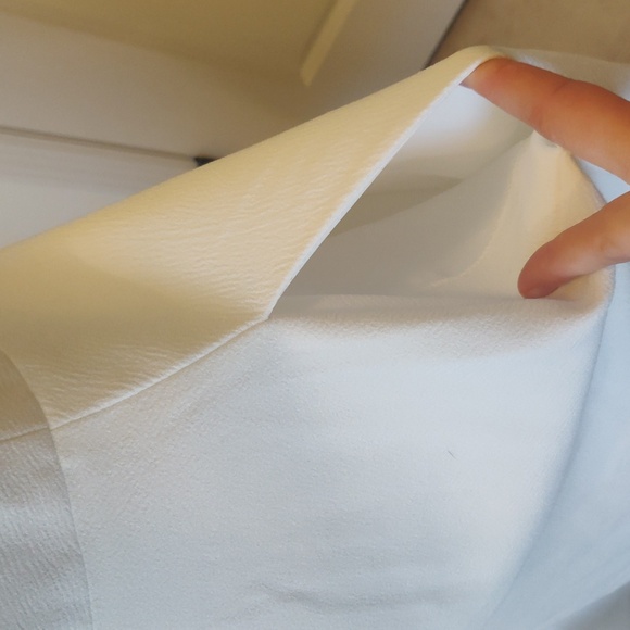 Dress The Population Catalina Fit & Flare V-Neck Sleeveless Crepe Dress White S - Picture 13 of 16